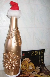 Оформление подарочной бутылки Шампанского под заказ